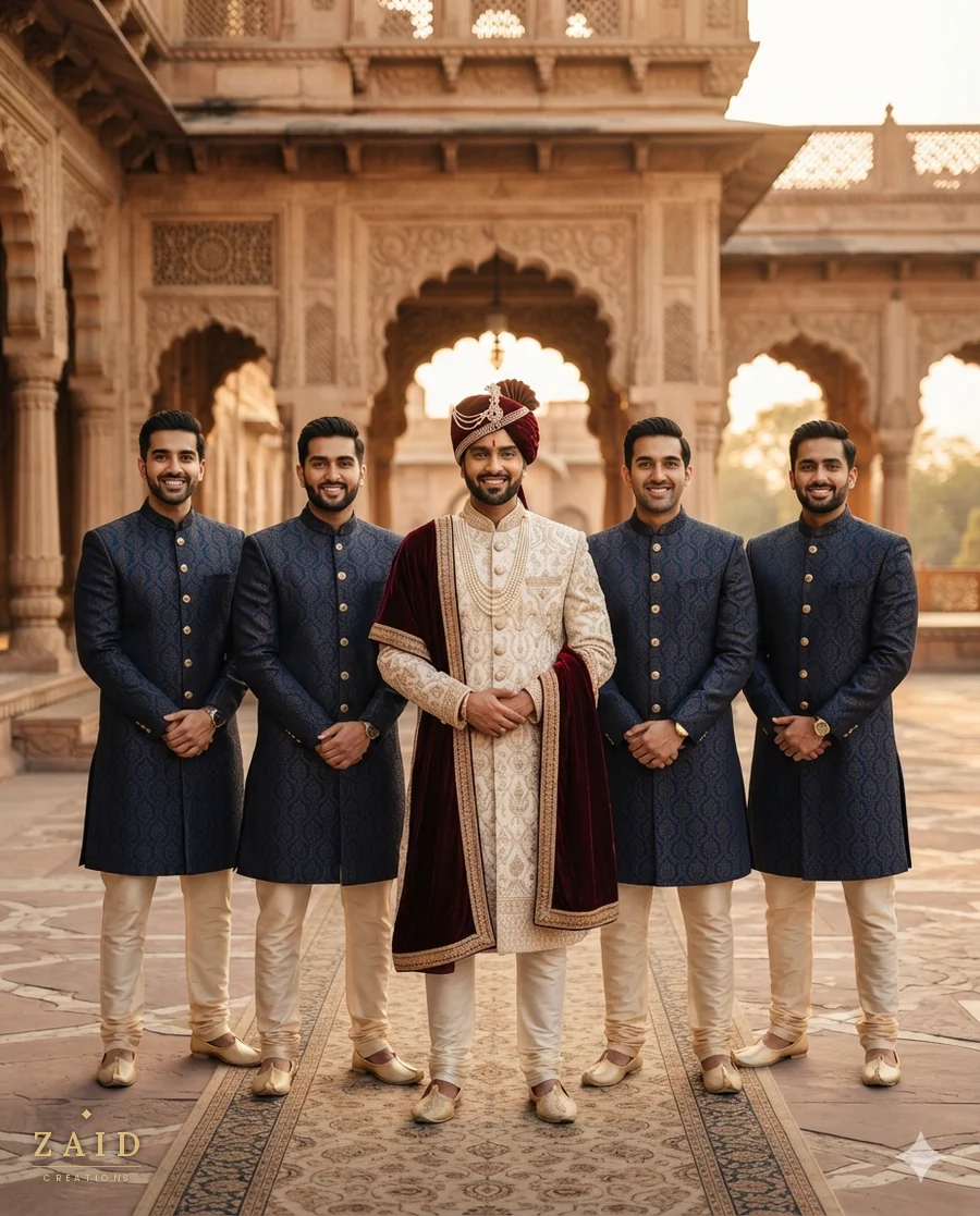 Groom & groomsmen set at Zaid Creations, Chanda Nagar